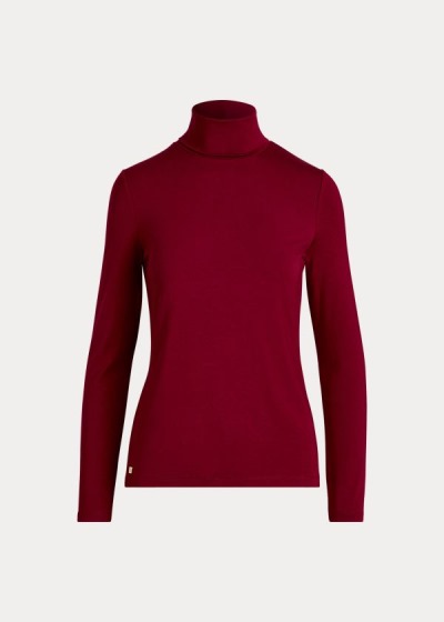 Ralph Lauren Jersey Turtleneck T Shirt Dame Danmark (BIZPD0253)